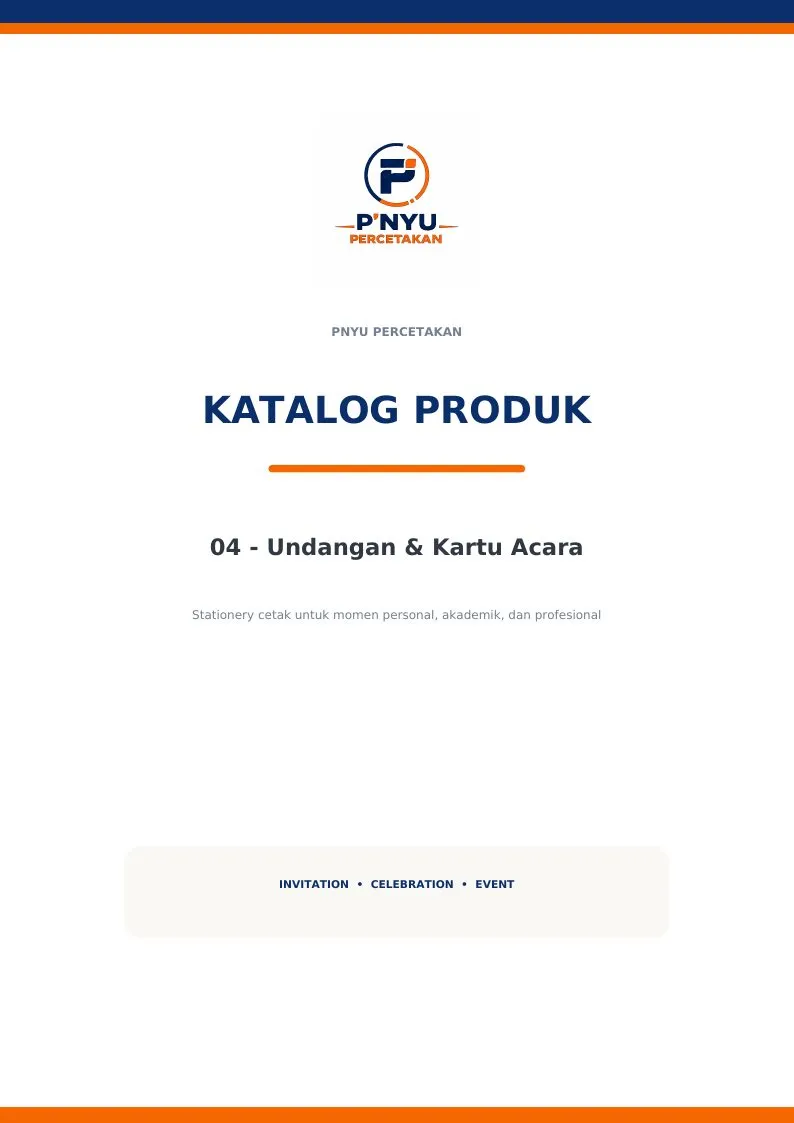 Katalog Undangan & Kartu Acara