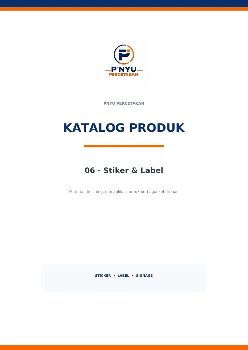 Katalog Stiker & Label
