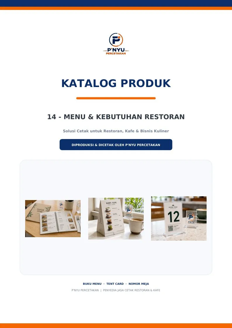 Katalog Menu & Kebutuhan Restoran