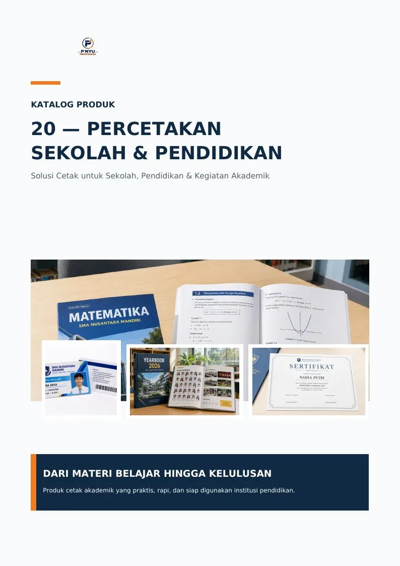 Katalog Percetakan Sekolah & Pendidikan